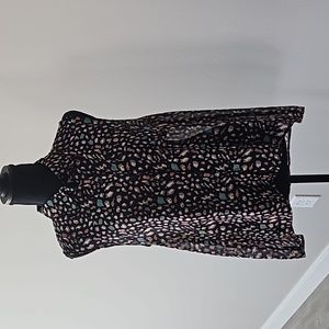 Timing | Blue Print Button Flow Tank Top | Womens Large